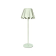 Lampada da tavolo Ondina Brandani in metallo verde salvia 36 cm led touch