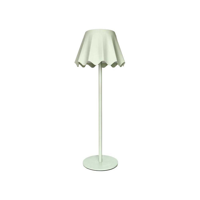 Lampada da tavolo Ondina Brandani in metallo verde salvia 36 cm led touch