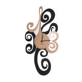 Orologio da parete Ricciolo Ceart in metallo nero e oro 35x69 cm
