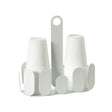 Portabicchieri Park Arti & Mestieri in ferro bianco marmo 20x8,7 cm