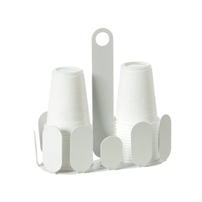 Portabicchieri Park Arti & Mestieri in ferro bianco marmo 20x8,7 cm