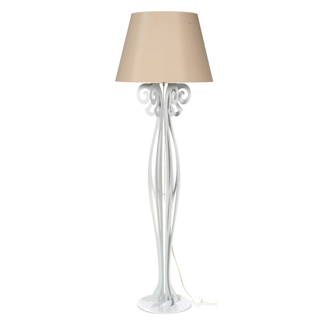 Lampada da terra Circeo Arti & Mestieri in metallo con paralume in tessuto