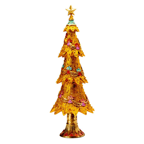 Albero di Natale Palais Royal in resina color oro 43 cm