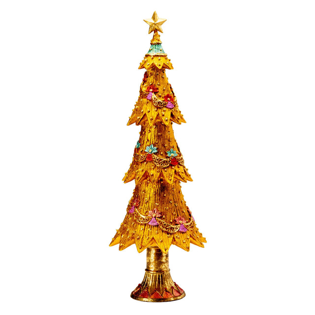 Albero di Natale Palais Royal in resina color oro 43 cm