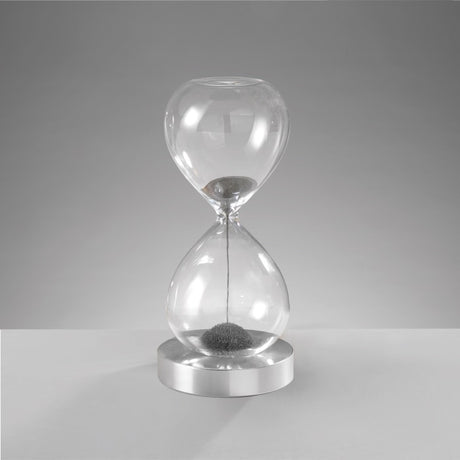 Clessidra magnetica Mascagni Casa in vetro con sabbia grigia 16 cm
