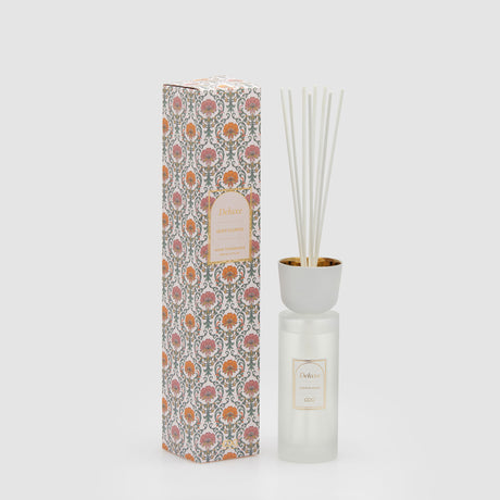 Diffusore bastoncini EDG in vetro con tappo bianco e dettagli oro 500 ml