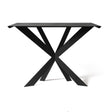 Consolle Zeus Arti & Mestieri in ferro nero design geometrico 110x35 cm