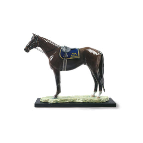 Scultura cavallo Deep Impact Lladrò in porcellana lucida 46x57 cm