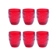 Set 6 bicchieri Rouge Brandani in vetro natalizi altezza 10 cm