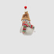 Pupazzo di neve EDG in tessuto decorazione natalizia 17 cm