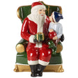 Statuina Babbo Natale in poltrona Villeroy & Boch in porcellana 10x15 cm