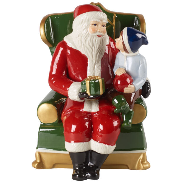 Statuina Babbo Natale in poltrona Villeroy & Boch in porcellana 10x15 cm