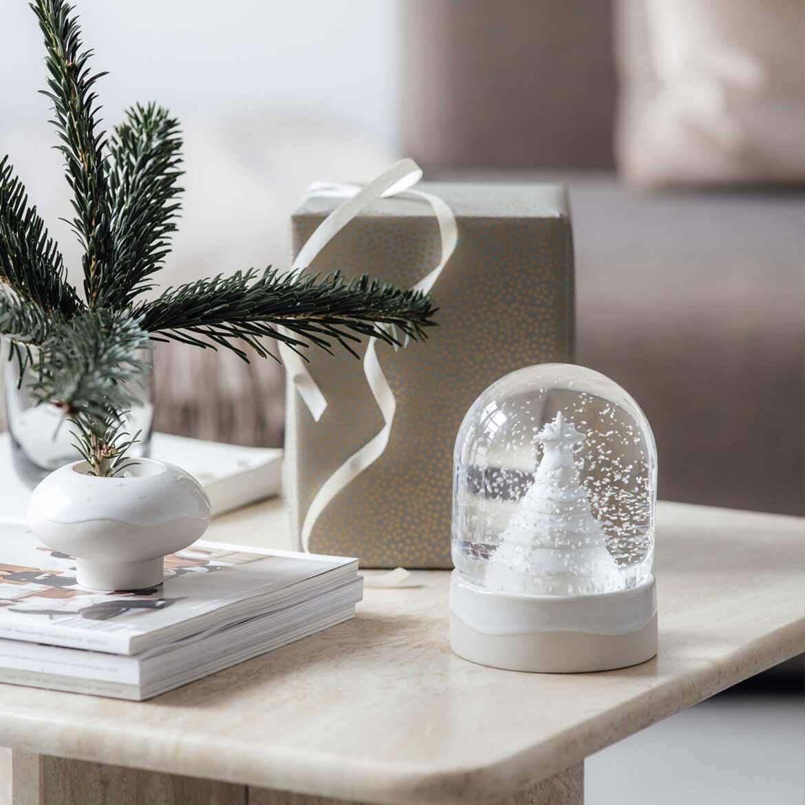 VILLEROY & BOCH Winter Glow Globo di Neve 11x13cm Decorazione Natalizia