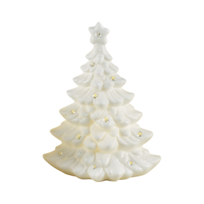 Abete di Natale Mascagni Casa in porcellana con luci LED 19 cm