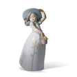 Statuina Bimba con Margherita Lladrò in porcellana lucida 18x10 cm