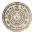 Piatto segnaposto Virtus Gala Versace in porcellana bianca e oro 33 cm