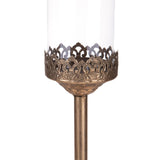 BIANCHI DINO Candeliere Candelabro Singolo Liberty 42cm Champagne Metallo