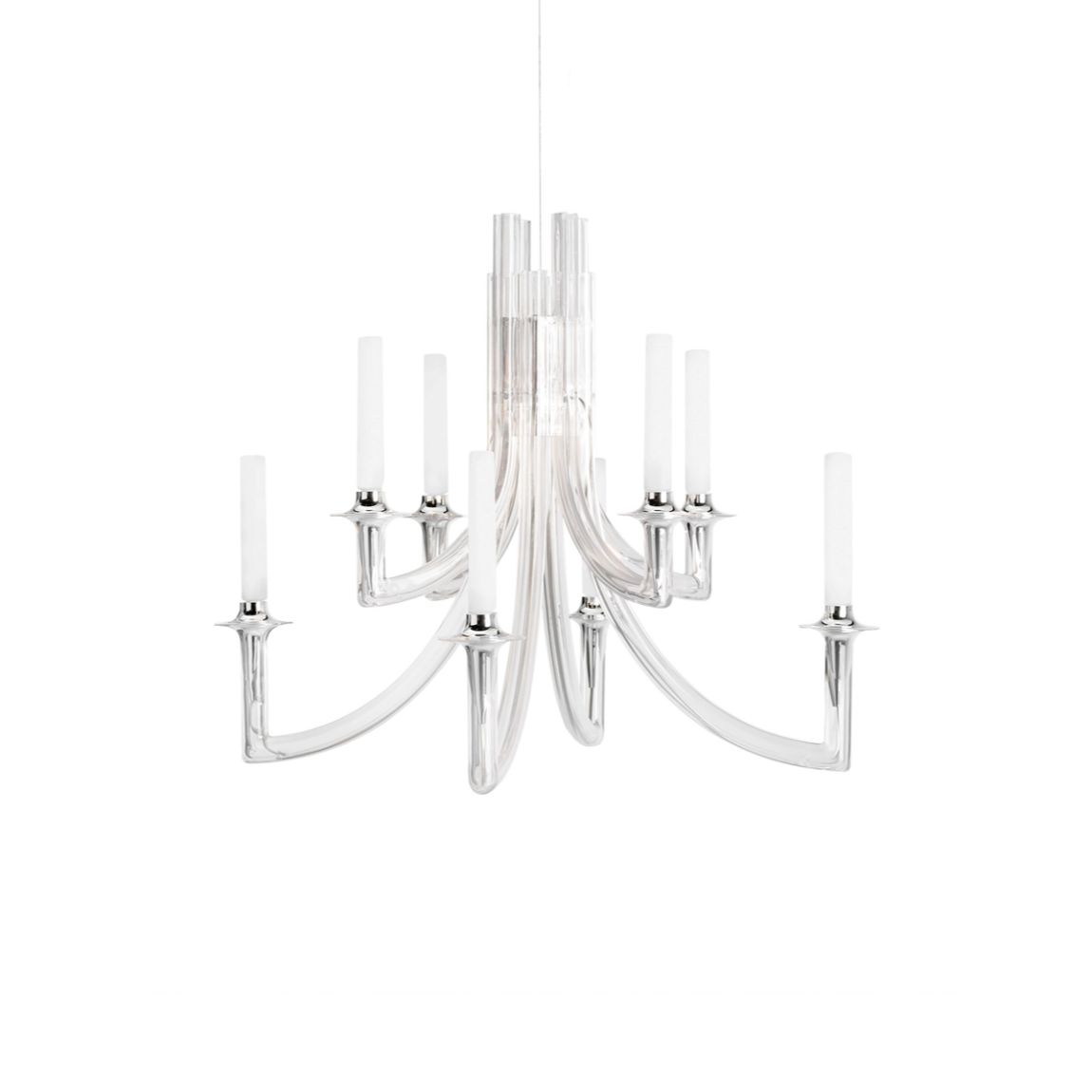 Lampada a sospensione Khan Kartell in policarbonato trasparente 77x61 cm