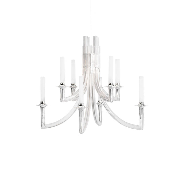 Lampada a sospensione Khan Kartell in policarbonato trasparente 77x61 cm