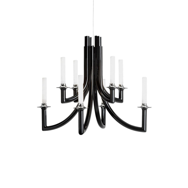 Lampada a sospensione Khan Kartell in policarbonato nero 77x61 cm