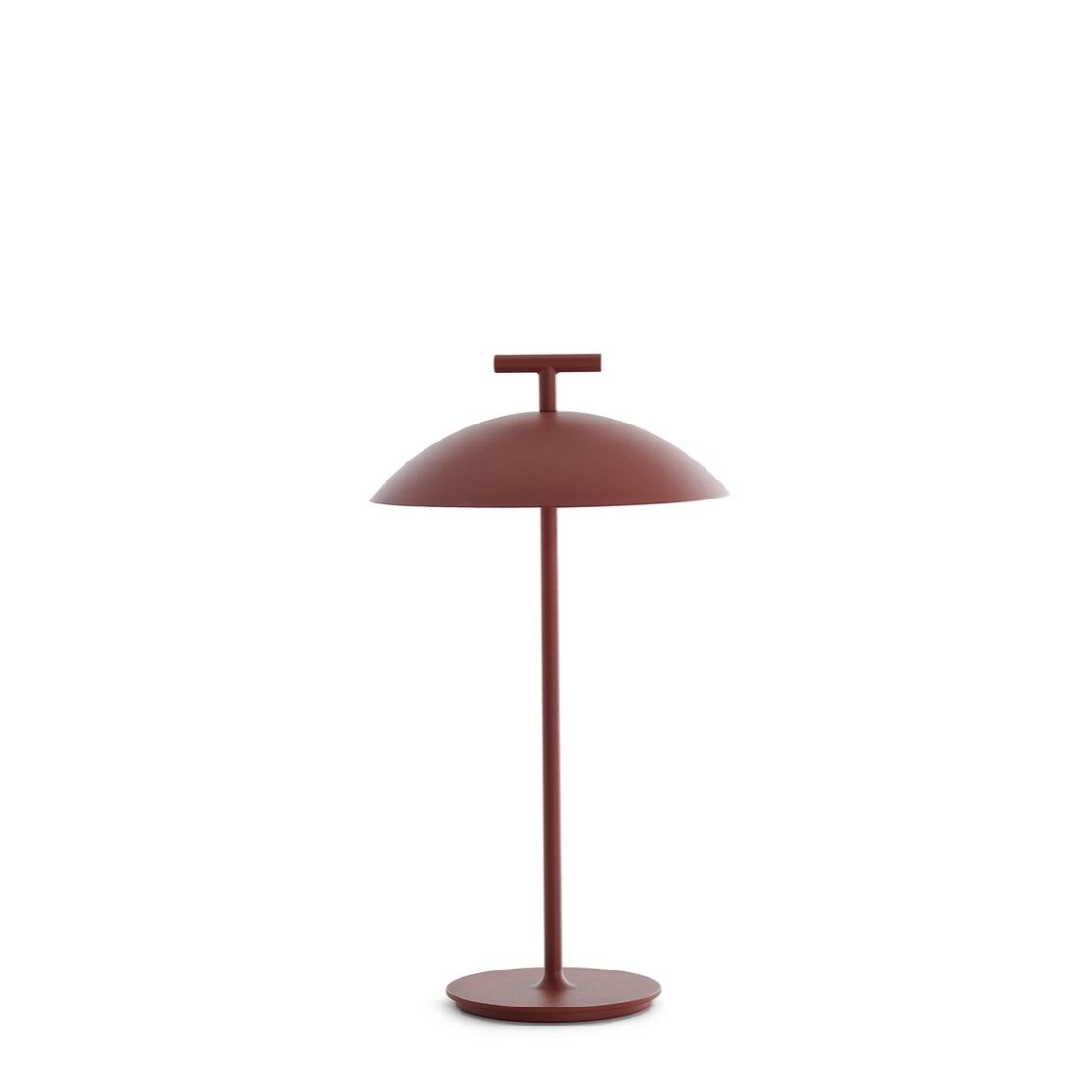 Lampada da tavolo Mini Geen-A Kartell in acciaio rosso mattone 36,6 cm