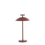 Lampada da tavolo Mini Geen-A Kartell in acciaio rosso mattone 36,6 cm