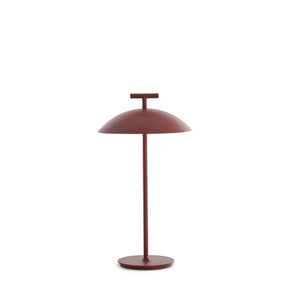 Lampada da tavolo Mini Geen-A Kartell in acciaio rosso mattone 36,6 cm