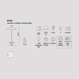 KARTELL Mini Geen-A Battery Version Lampada da Tavolo Bronzo 36,5cm Acciaio