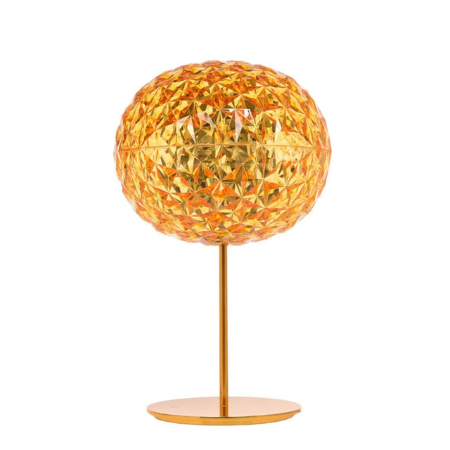 Lampada da tavolo Planet Kartell in tecnopolimero giallo sfaccettato 53 cm