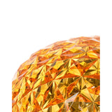 KARTELL Planet Table Lamp with Amber Yellow Stem 53cm Steel PMMA