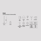 KARTELL Goodnight Battery Lampada da Tavolo Titanio Opaco 29cm PMMA