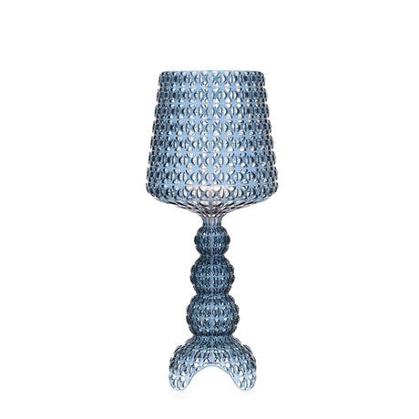 Lampada da tavolo Mini Kabuki Kartell in policarbonato azzurro 70 cm