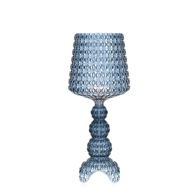 Lampada da tavolo Mini Kabuki Kartell in policarbonato azzurro 70 cm