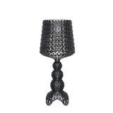 Lampada da tavolo Mini Kabuki Kartell in policarbonato nero traforato 70 cm