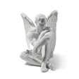 Statuina Angelo Custode Lladrò in porcellana opaca decorata 28x40 cm