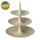 Alzata 3 ripiani Babell Koziol in materiale termoplastico color sabbia 34 cm