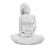 Scultura Maternità Bongelli Preziosi in marmorino bianco 15x18 cm