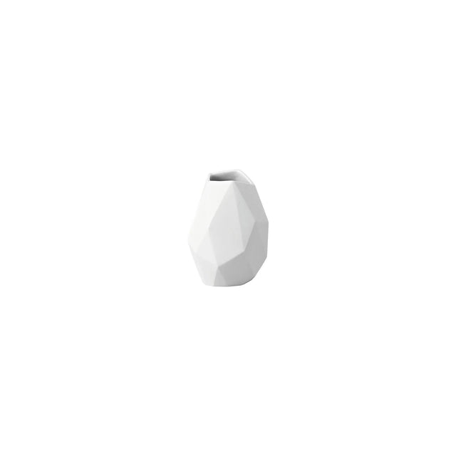 Vaso Surface Rosenthal in porcellana bianca sfaccettata 9 cm