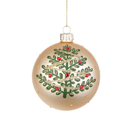 Pallina di Natale Bizzotto in vetro color oro diametro 8 cm