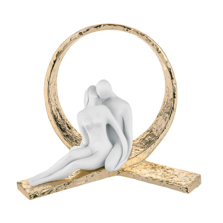 Scultura Innamorati Bongelli Preziosi in marmorino bianco 15 cm