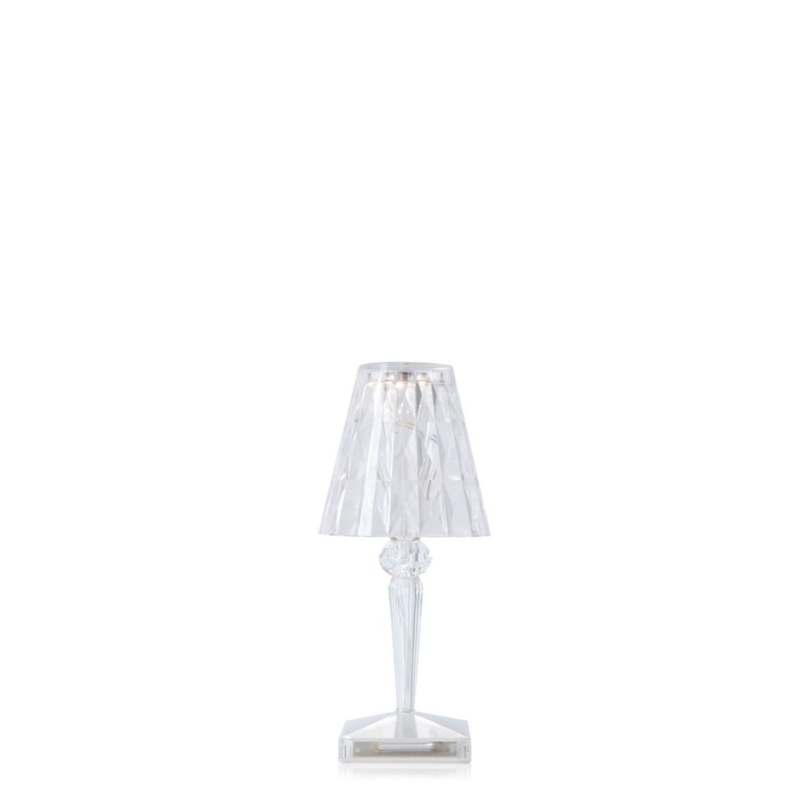 Lampada da tavolo Battery Kartell in PMMA trasparente 26 cm
