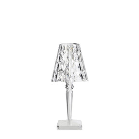 Lampada da tavolo Big Battery Kartell in PMMA trasparente 37 cm