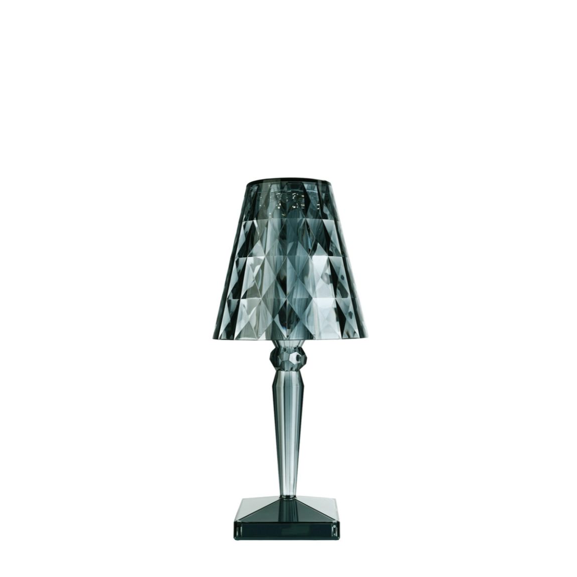 Lampada da tavolo Big Battery Kartell in PMMA azzurro 37 cm