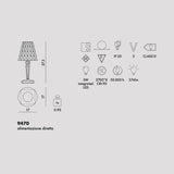 KARTELL Big Battery Transparent Table Lamp 37cm PMMA Plug Version