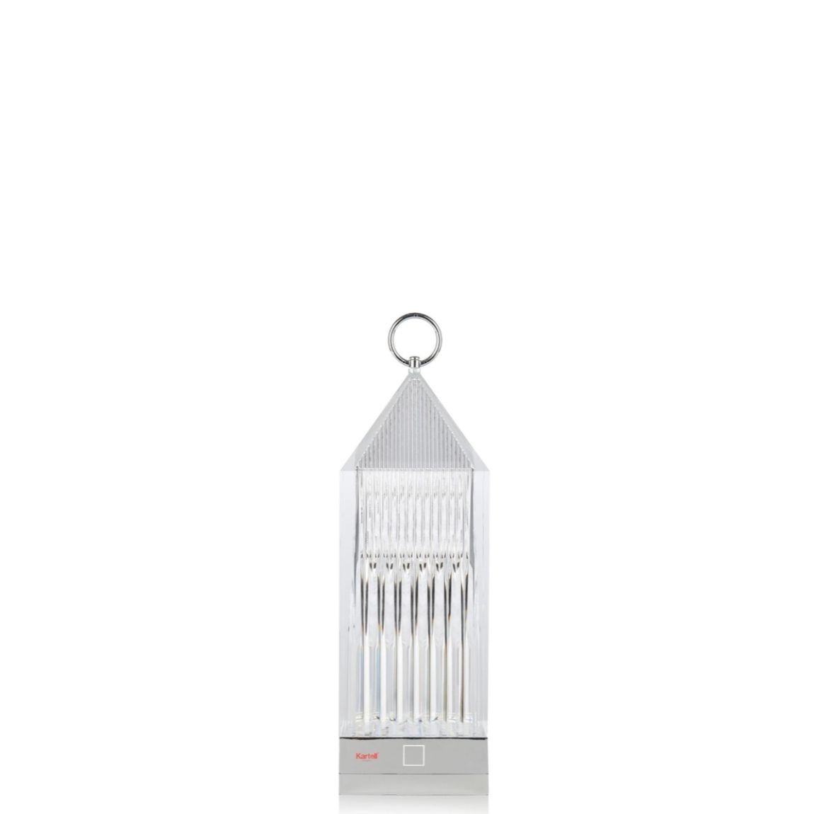 Lampada da tavolo Lantern Kartell in PMMA trasparente alta 31 cm