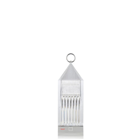 Lampada da tavolo Lantern Kartell in PMMA trasparente alta 31 cm