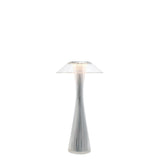 Lampada da tavolo Space Kartell in ABS finitura cromo altezza 30 cm