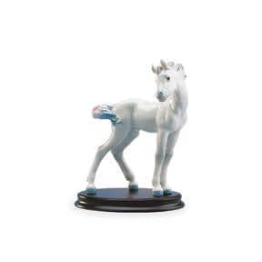 Statuetta Il Cavallo Lladrò in porcellana zodiacale 23x20 cm