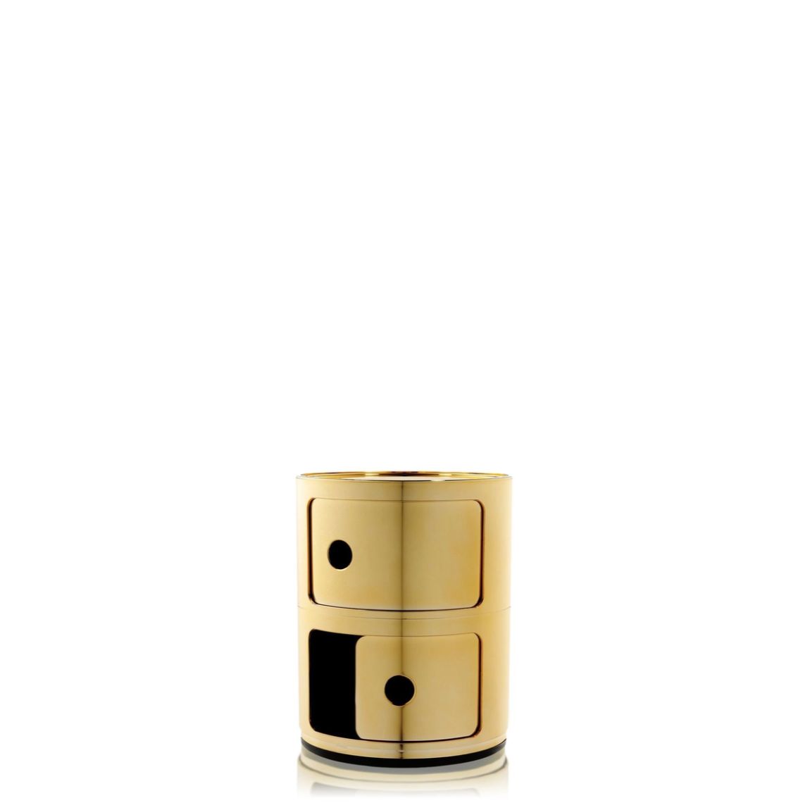 KARTELL Componibili Metal Glossy Gold 40x32cm Container 2 Drawers