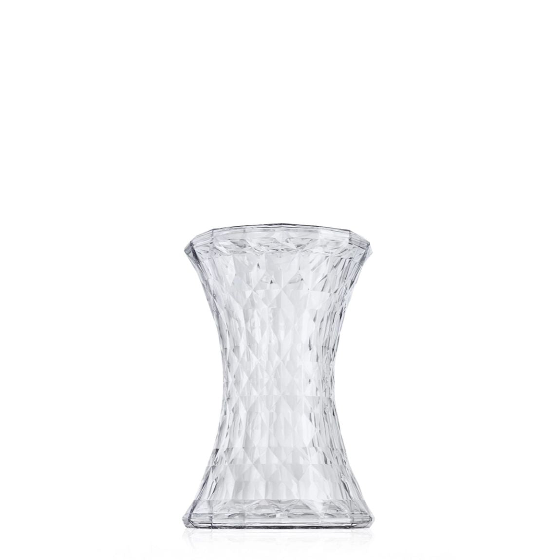 Sgabello Stone Kartell in policarbonato trasparente sfaccettato 30x45 cm